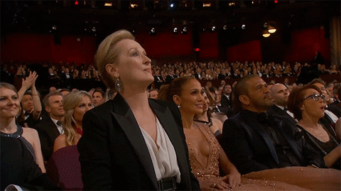 Applause reaction GIF — celebrating a teammate who nailed the presentation